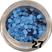 27.Kółeczka pełne do zdobienia paznokci multi niebieskie 5 ml