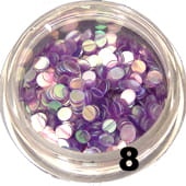 8.Kółeczka pełne do zdobienia paznokci fiolet-róż 5 ml