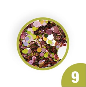 9.Kolorowe konfetti do zdobień w słoiczku 3 ml