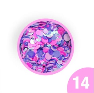 14. Kolorowe konfetti do zdobień w słoiczku 3 ml