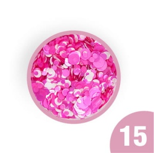 15. Kolorowe konfetti do zdobień w słoiczku 3 ml