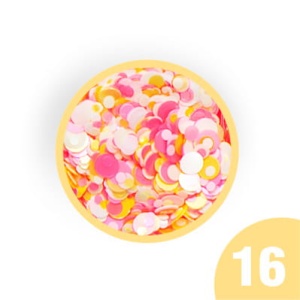 16. Kolorowe konfetti do zdobień w słoiczku 3 ml