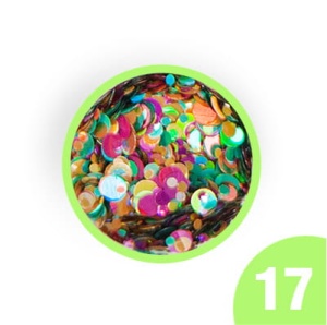 17. Kolorowe konfetti do zdobień w słoiczku 3 ml