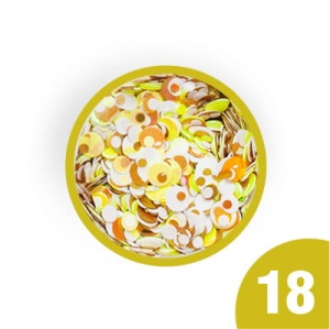 18. Kolorowe konfetti do zdobień w słoiczku 3 ml