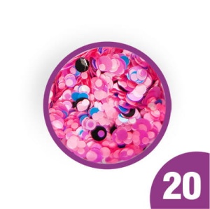 20. Kolorowe konfetti do zdobień w słoiczku 3 ml