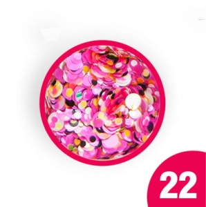 22. Kolorowe konfetti do zdobień w słoiczku 3 ml