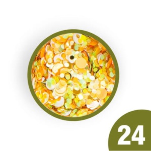 24. Kolorowe konfetti do zdobień w słoiczku 3 ml