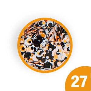 27. Kolorowe konfetti do zdobień w słoiczku 3 ml