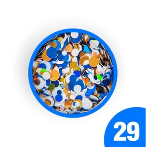 29. Kolorowe konfetti do zdobień w słoiczku 3 ml