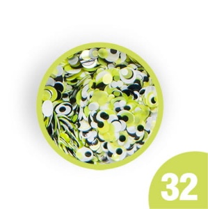 32. Kolorowe konfetti do zdobień w słoiczku 3 ml