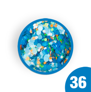 36. Kolorowe konfetti do zdobień w słoiczku 3 ml