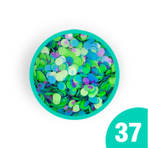 37. Kolorowe konfetti do zdobień w słoiczku 3 ml