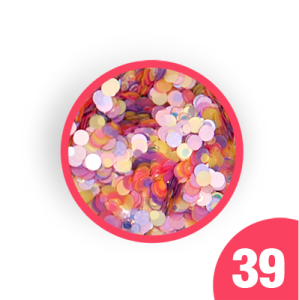 39. Kolorowe konfetti do zdobień w słoiczku 3 ml