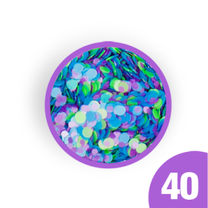 40. Kolorowe konfetti do zdobień w słoiczku 3 ml