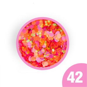 42. Kolorowe konfetti do zdobień w słoiczku 3 ml