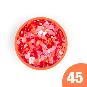 45. Kolorowe konfetti do zdobień w słoiczku 3 ml