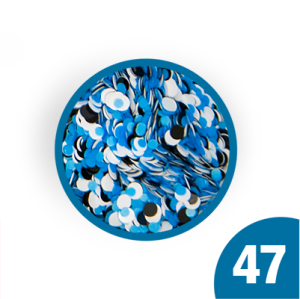 47. Kolorowe konfetti do zdobień w słoiczku 3 ml