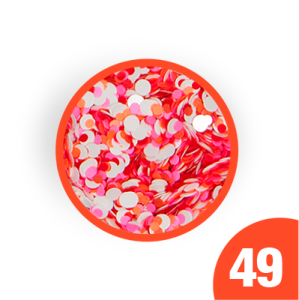 49. Kolorowe konfetti do zdobień w słoiczku 3 ml