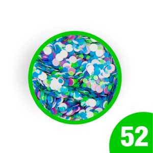 52. Kolorowe konfetti do zdobień w słoiczku 3 ml