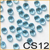 Cyrkonie szklane CS12 turkus 10 szt.