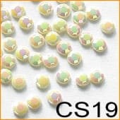 Cyrkonie szklane CS19 fluorit 10 szt.