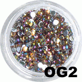 Ozdoba do paznokci Cyrkonie hologramowe brązowe OG-2