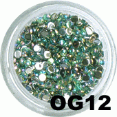 Ozdoba do paznokci Cyrkonie hologramowe ciemna zieleń OG-12