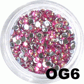 Ozdoba do paznokci Cyrkonie hologramowe ciemny róż OG-6