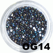 Ozdoba do paznokci Cyrkonie hologramowe czarne OG-14