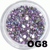 Ozdoba do paznokci Cyrkonie hologramowe jasny fiolet OG-8