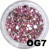 Ozdoba do paznokci Cyrkonie hologramowe jasny róż OG-7