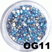 Ozdoba do paznokci Cyrkonie hologramowe niebieskie OG-11