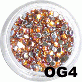 Ozdoba do paznokci Cyrkonie hologramowe pomarańczowe OG-4