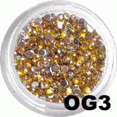 Ozdoba do paznokci Cyrkonie hologramowe żółte OG-3