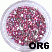 Ozdoba do paznokci Cyrkonie hologramowe mini ciemny róż OR-6
