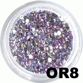 Ozdoba do paznokci Cyrkonie hologramowe mini jasny fiolet OR-8