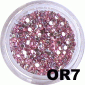 Ozdoba do paznokci Cyrkonie hologramowe mini jasny róż OR-7