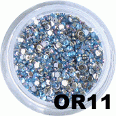Ozdoba do paznokci Cyrkonie hologramowe mini niebieskie  OR-11