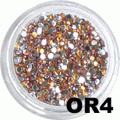 Ozdoba do paznokci Cyrkonie hologramowe mini pomarańczowe OR-4