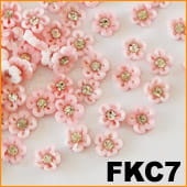 8.Kwiatki FIMO z cyrkonią koralowe FKC7 1 szt.