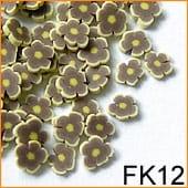 Ozdoba do paznokci FIMO Kwiatki oliwkowe - FK12
