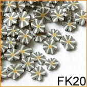 Ozdoba do paznokci FIMO Kwiatki grafitowe - FK20