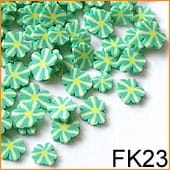 Ozdoba do paznokci FIMO Kwiatki zielone - FK23
