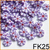 Ozdoba do paznokci FIMO Kwiatki fioletowe - FK25