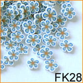 Ozdoba do paznokci FIMO Kwiatki lazurowe -  FK28