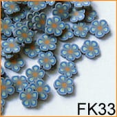 Ozdoba do paznokci FIMO Kwiatki kobaltowe - FK33