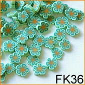 Ozdoba do paznokci FIMO Kwiatki seledynowe - FK36