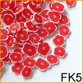 Ozdoba do paznokci FIMO Kwiatki czerwone -  FK05