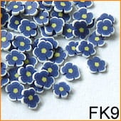 Ozdoba do paznokci FIMO Kwiatki granatowe -  FK9