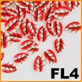 Ozdoba do paznokci FIMO Liście czerwone - FL04